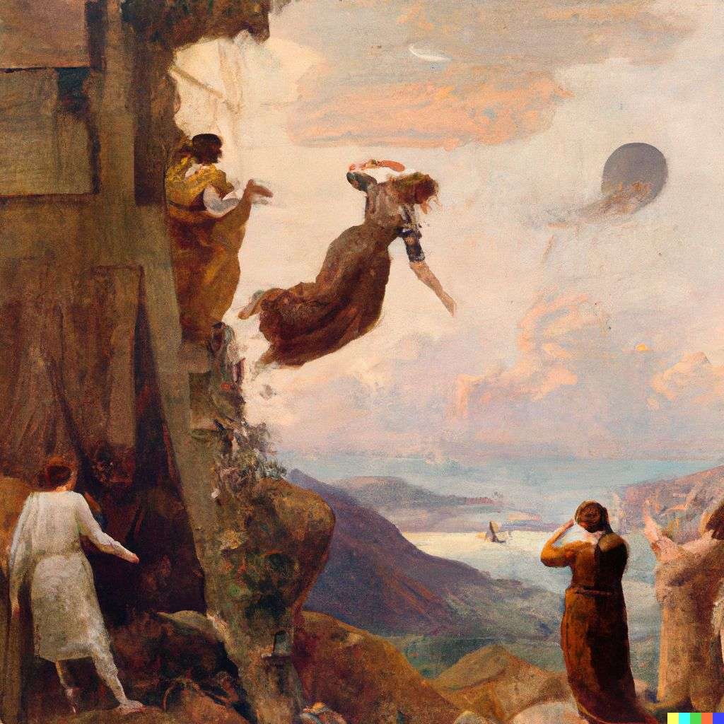 the discovery of gravity, painting by John William Waterhouse